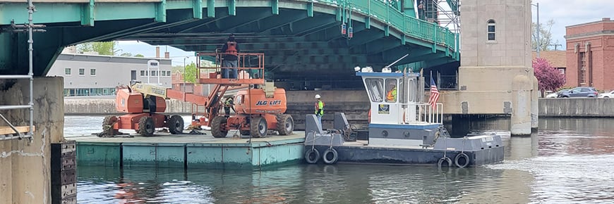 River Tug Boat and Platform